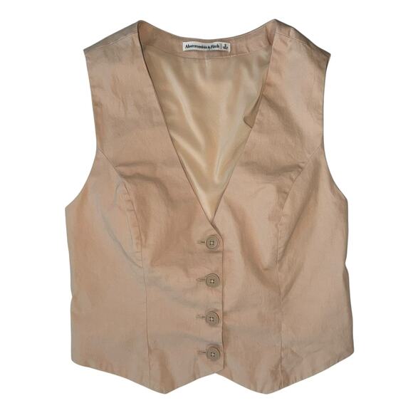 Abercrombie & Fitch Vest Top & Cargo Mini Skirt Set Pockets Size Small Tan Khaki - Picture 4 of 13